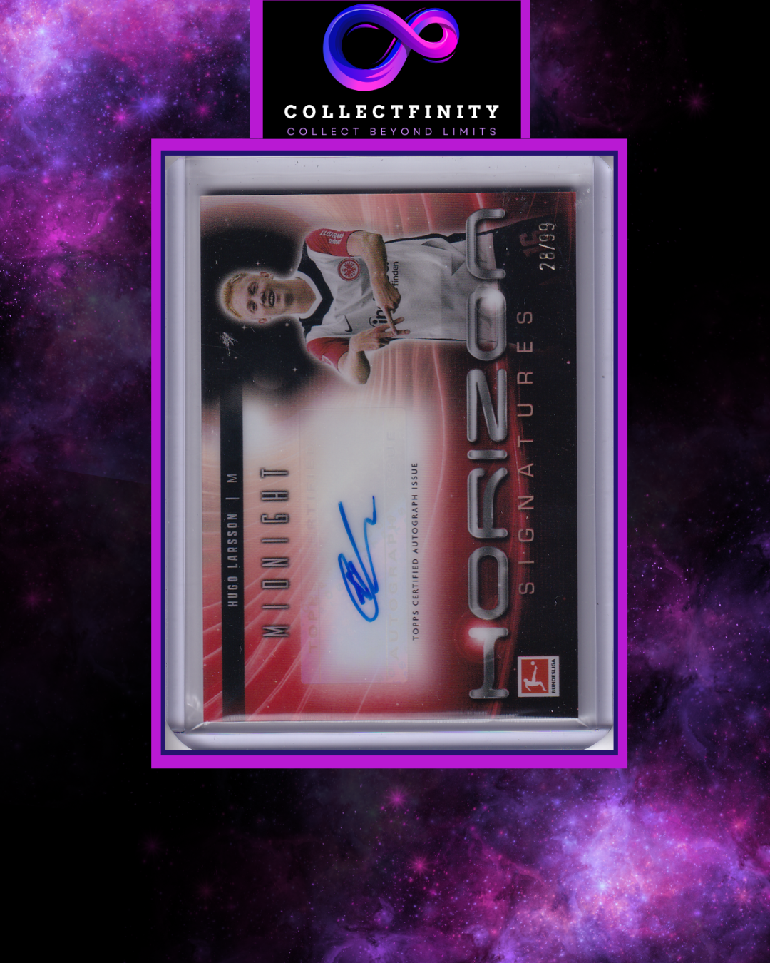 2024-25 Topps Bundesliga Midnight Hugo Larsson Horizon Signatures /99