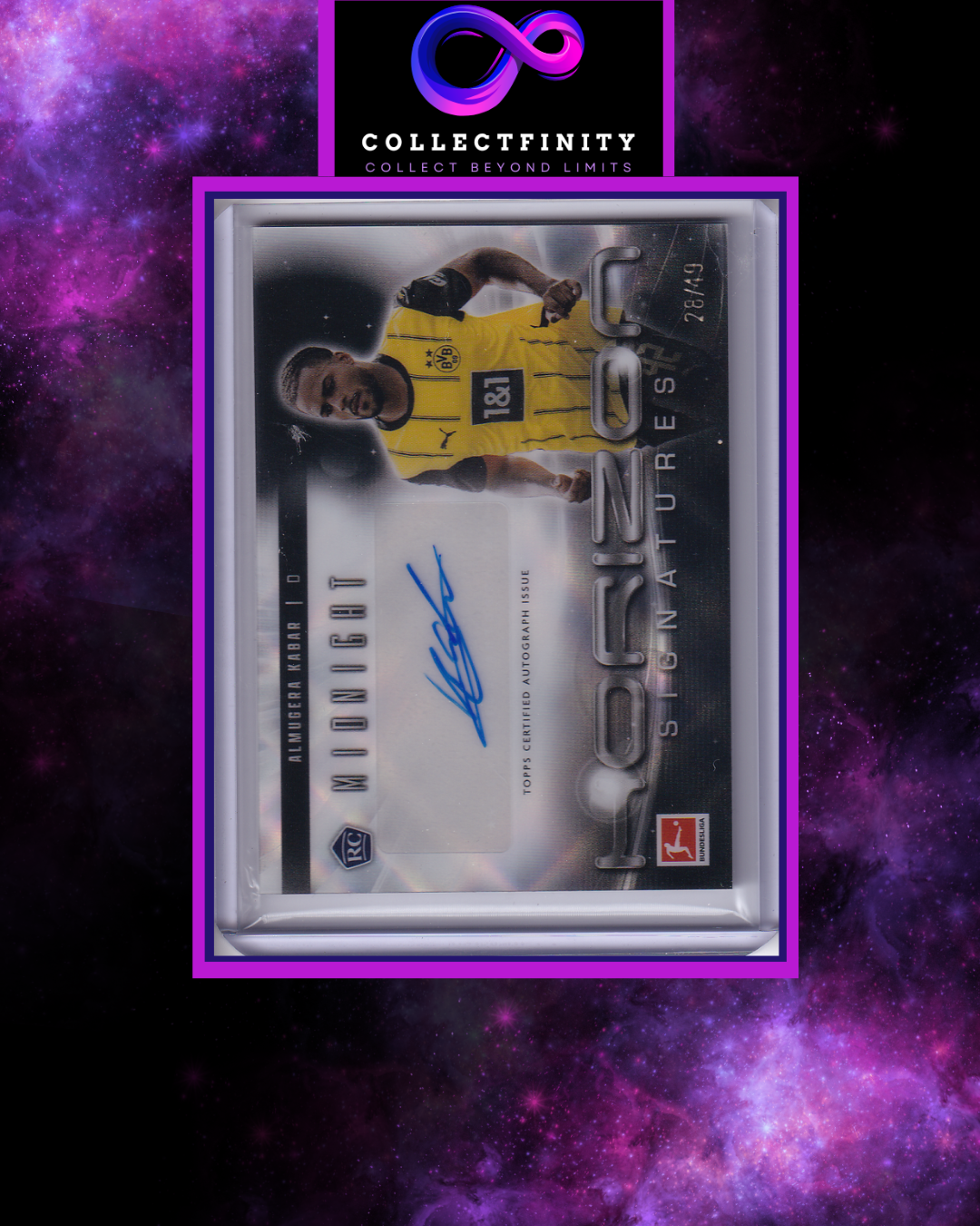 2024-25 Topps Bundesliga Midnight Almugera Kabar Horizon Signatures /49