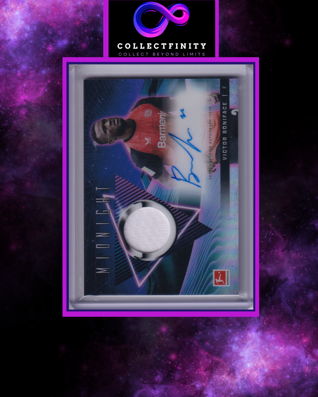 2024-25 Topps Bundesliga Midnight Victor Boniface Jersey Relic Autograph