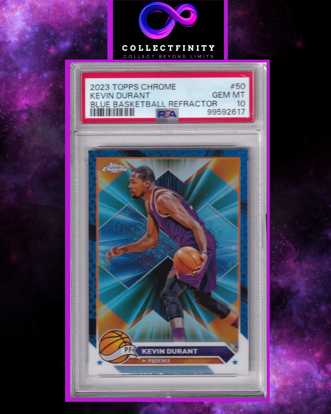 Topps Chrome 2023 Kevin Durant Blue Refractor