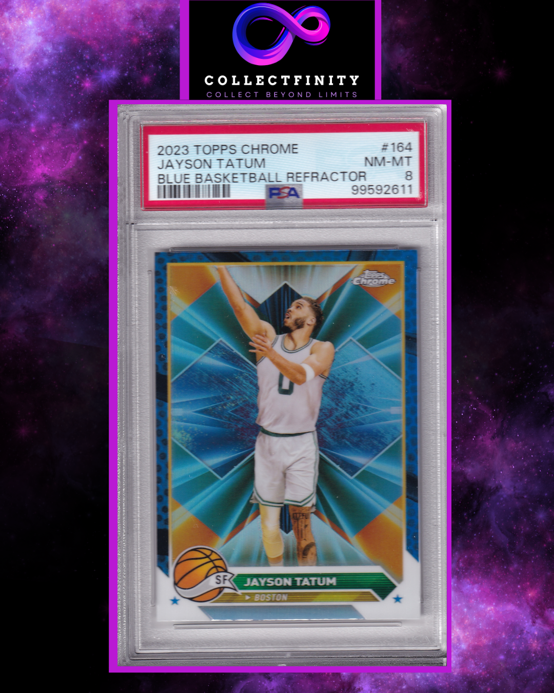 Topps Chrome 2023 Jayson Tatum Blue Refractor
