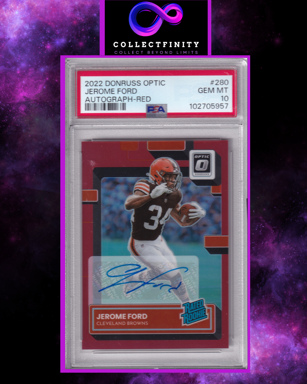Panini Donruss Optic 2022 Jerome Ford Autograph Red /75