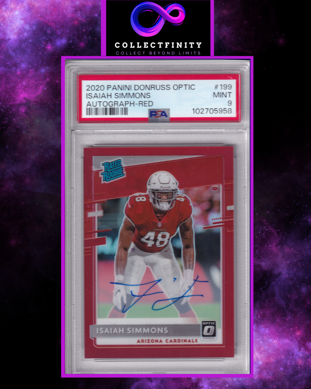 Panini Donruss Optic 2020 Isaiah Simmons Autograph Red /50