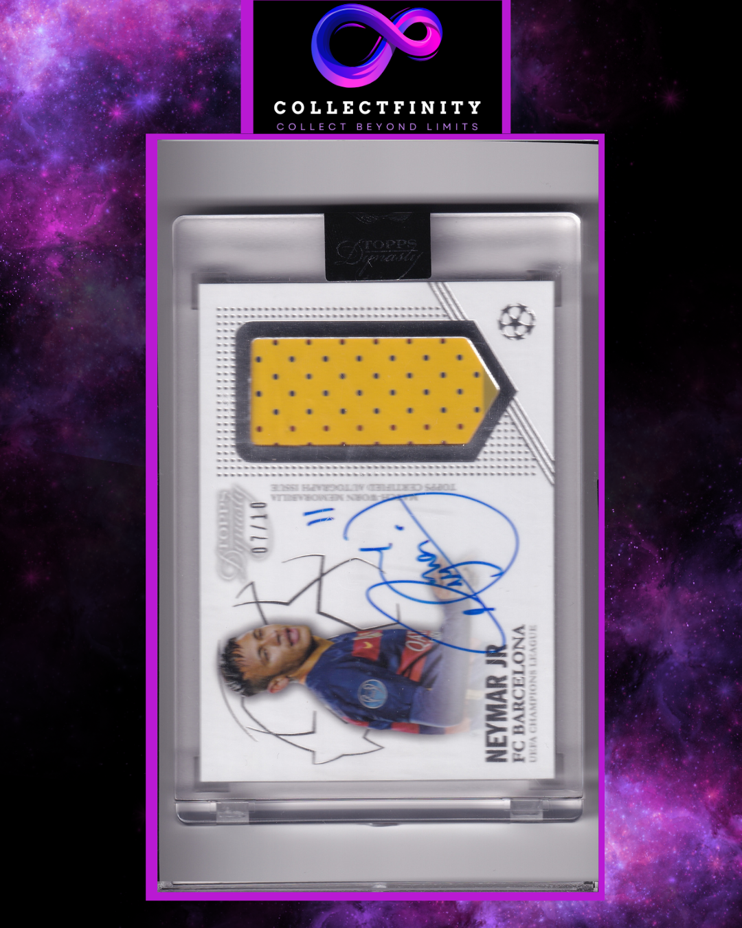2022-23 Topps UCL Dynasty Neymar Jr Match-Worn Patch Autograph /10