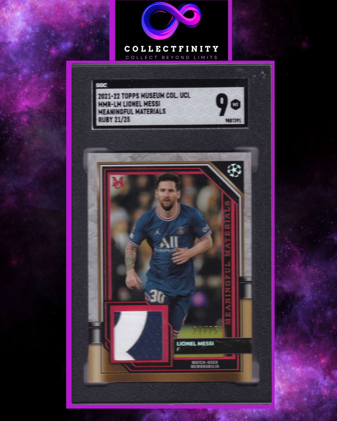 Topps Museum 2021-22 Lionel Messi Meaningful Materials /25