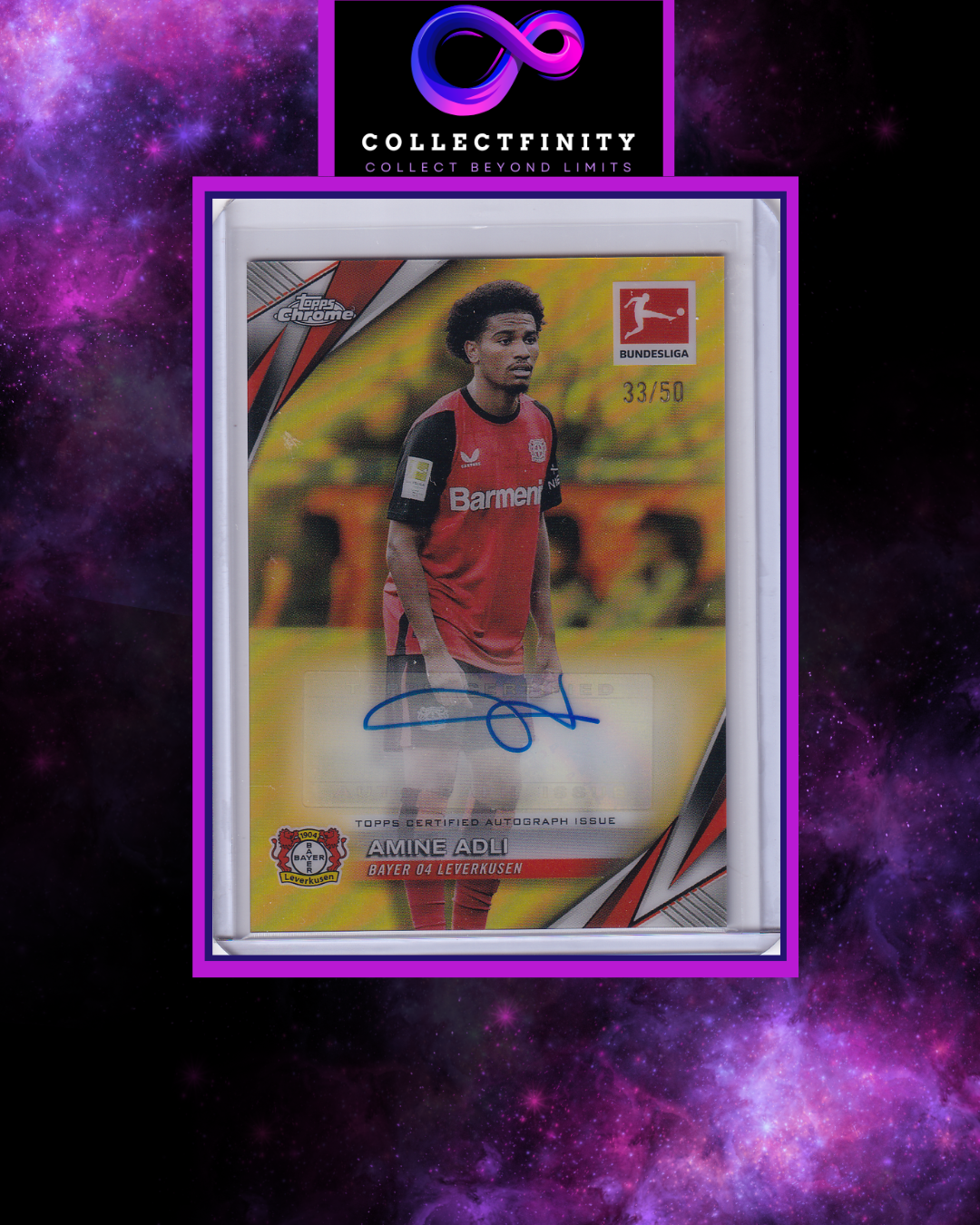 2024-25 Topps Chrome Bundesliga Amine Adli Autograph /50