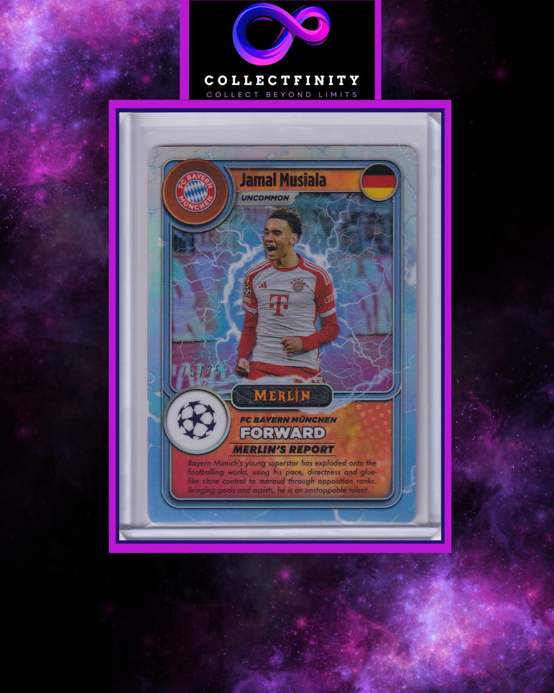 2023-24 Topps Merlin Jamal Musiala Gamer´s Report /75