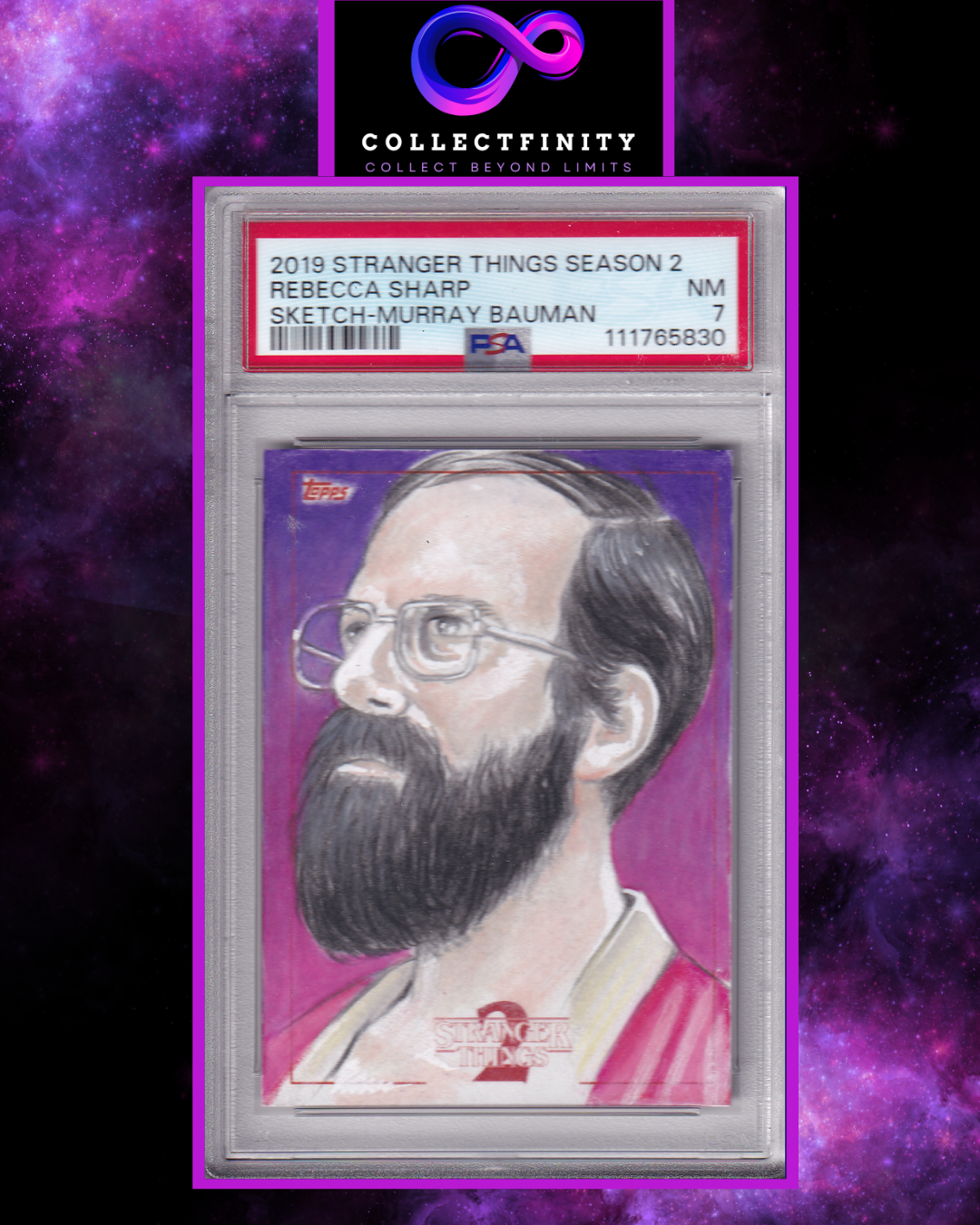 2019 Topps Stranger Things Season 2 Rebecca Sharp Sketch Murray Bauman PSA 7
