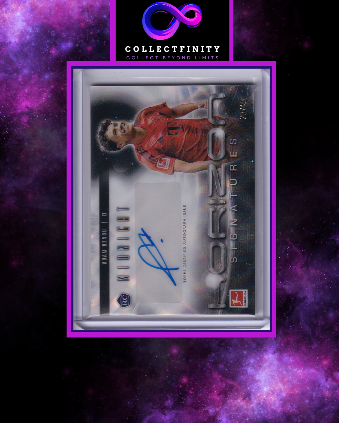 2024-25 Topps Bundesliga Midnight Adam Aznou Horizon Signatures /49