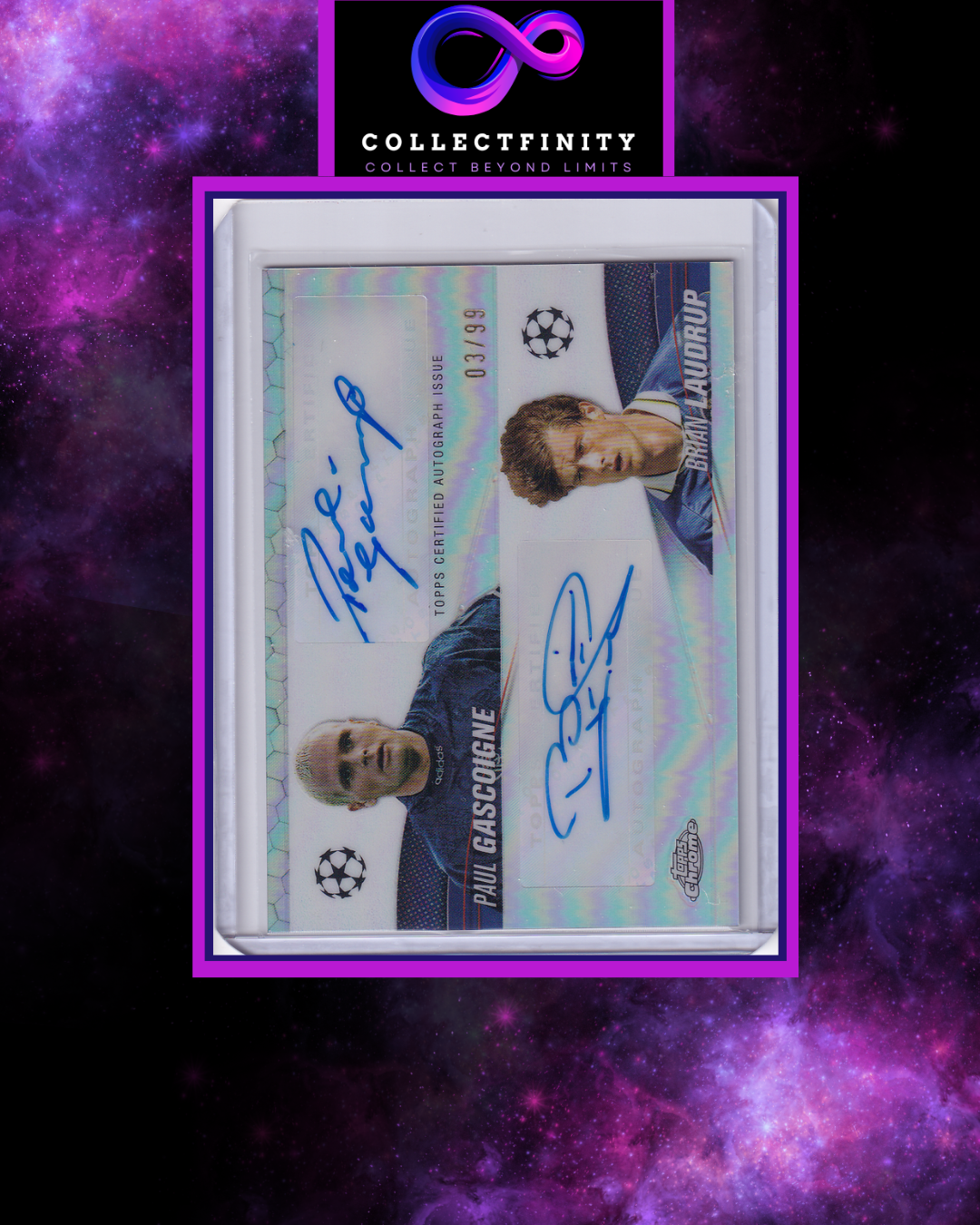 2023-24 Topps Chrome UCC Gascoigne/Laudrup Dual Autograph /99