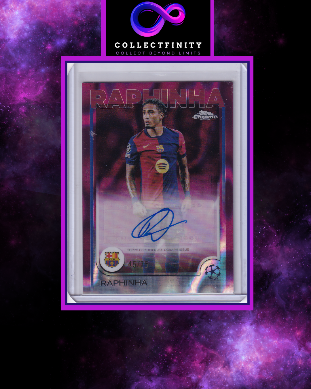 2024-25 Topps Chrome UCC Raphinha Autograph /75