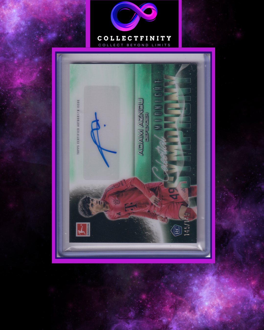 2024-25 Topps Bundesliga Midnight Adam Aznou Celestial Symphony Autograph /149