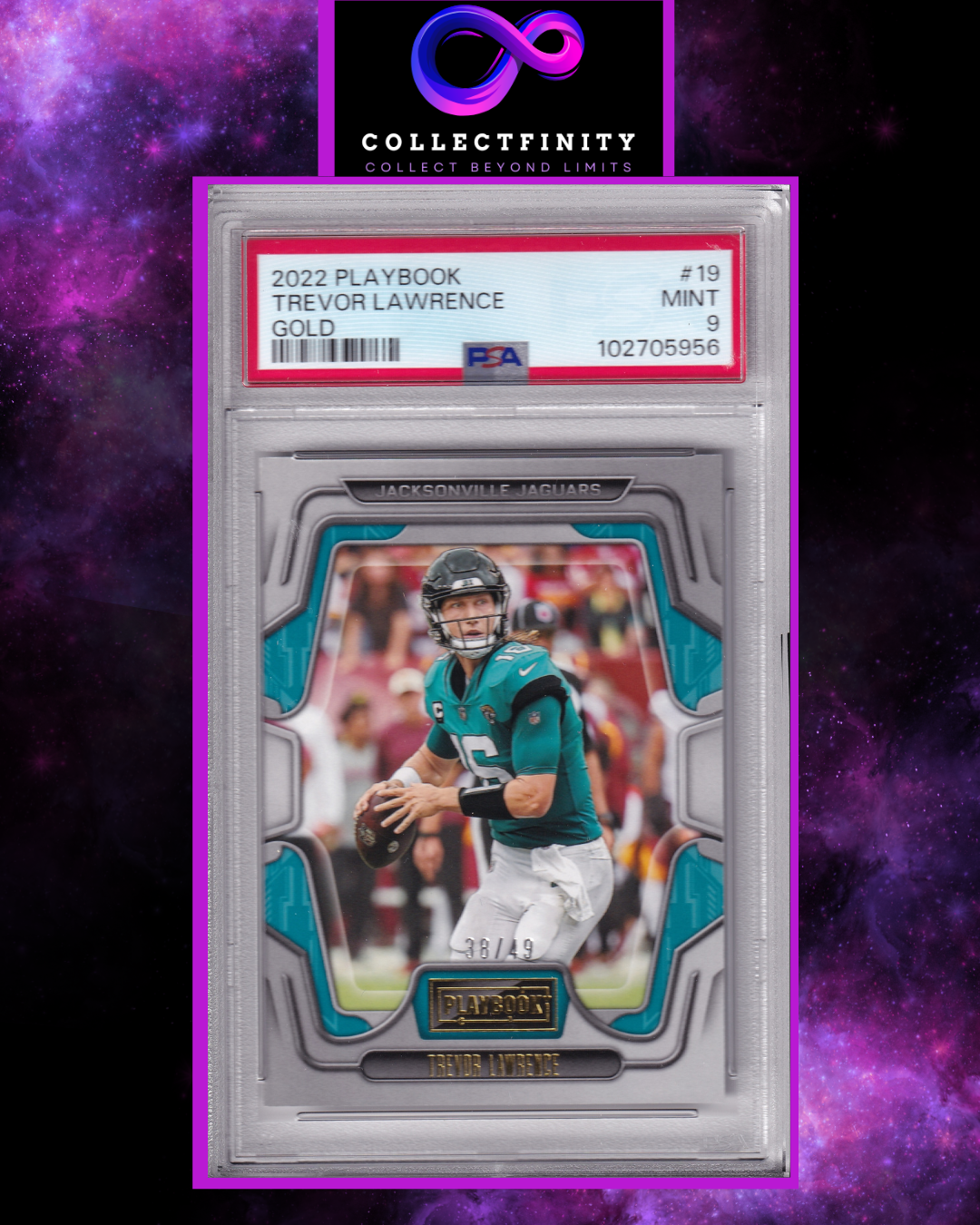 Panini Playbook 2022 Trevor Lawrence Gold /49