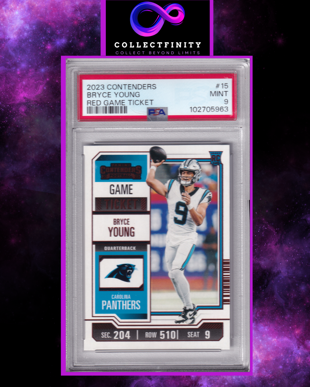 Panini Contenders 2023 Bryce Young Red Game Ticket