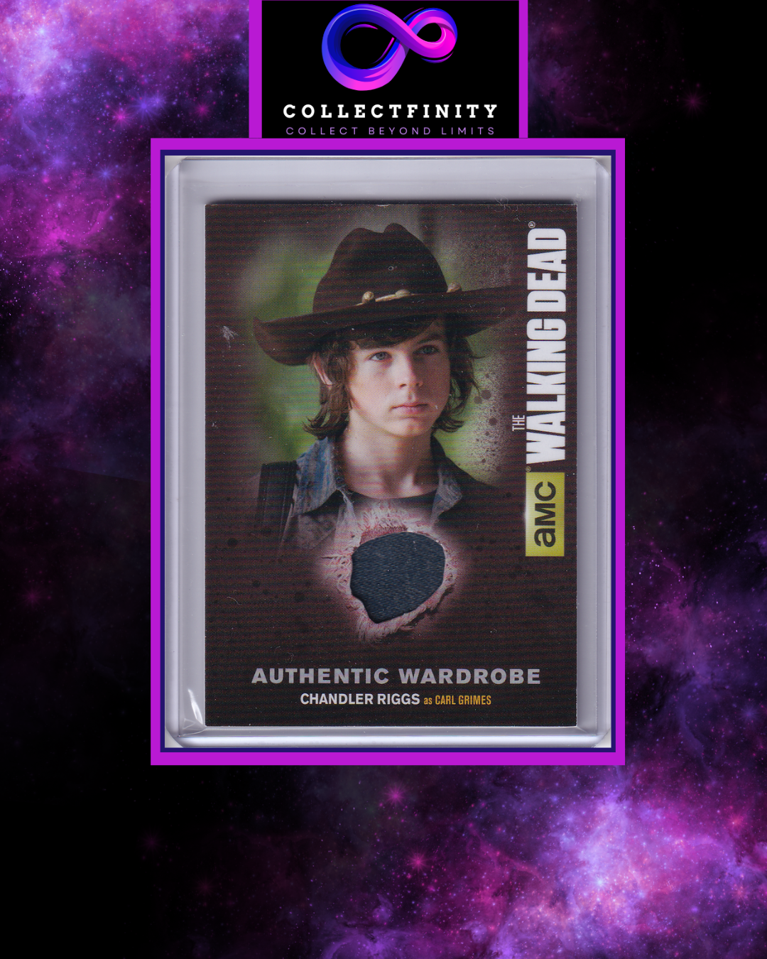 2016 Cryptozoic The Walking Dead Season 4 Carl Grimes Authentic Wardrobe Material
