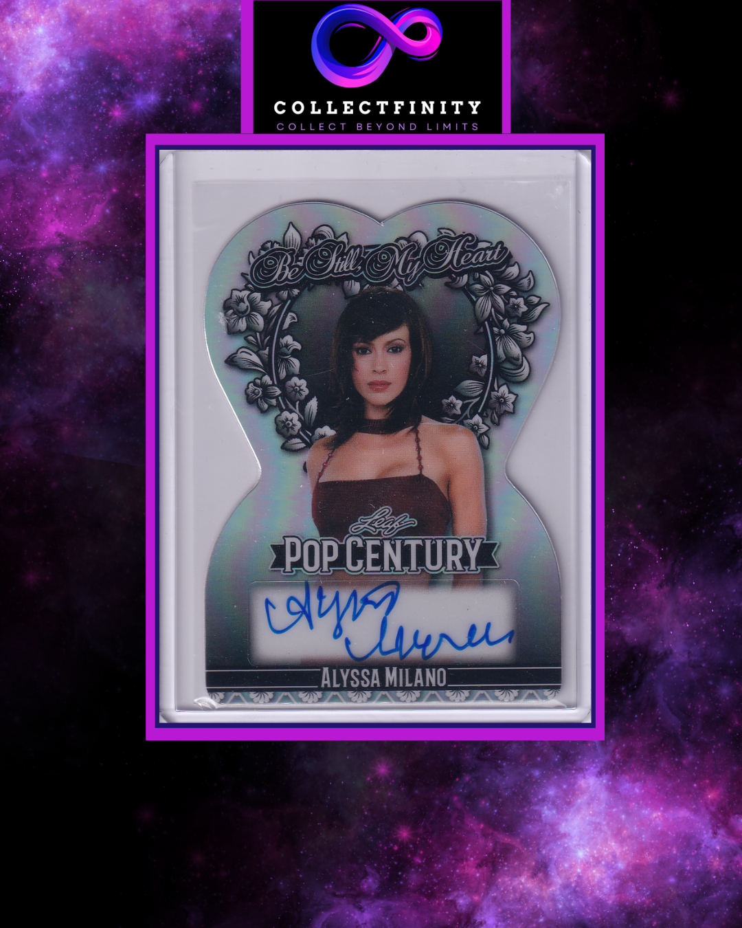 2025 Leaf Pop Century Alyssa Milano Be Still My Heart Autograph /5