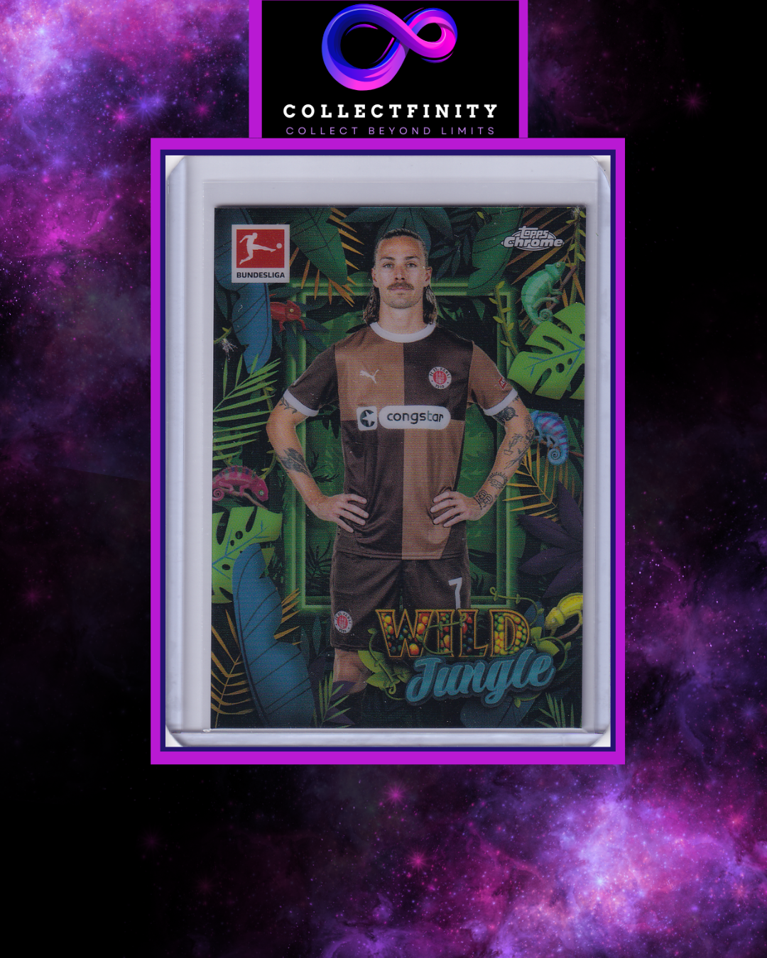 2024-25 Topps Chrome Bundesliga Jackson Irvine Chameleon Wild Jungle