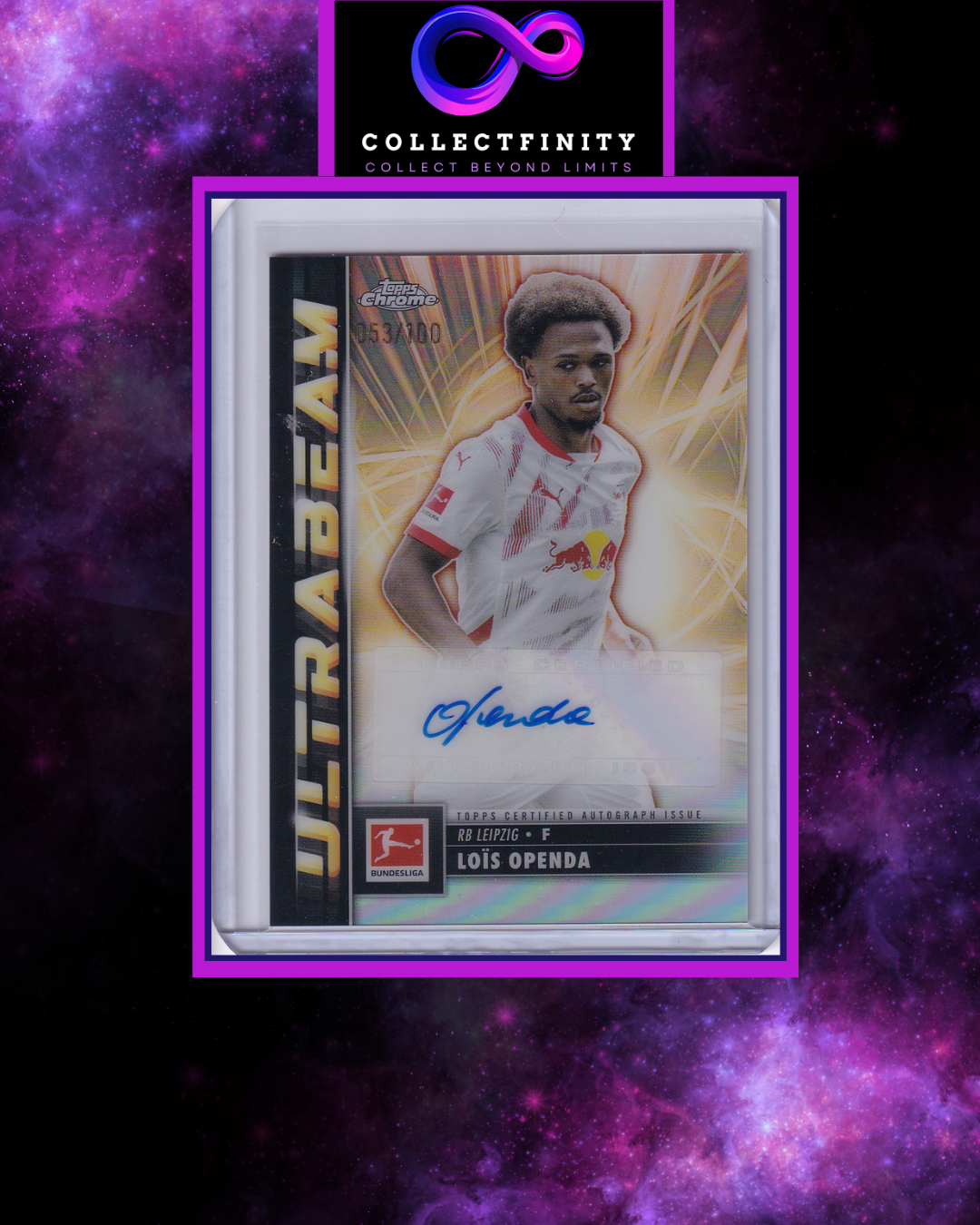2024-25 Topps Chrome Bundesliga Lois Openda Ultrabeam Autograph /100