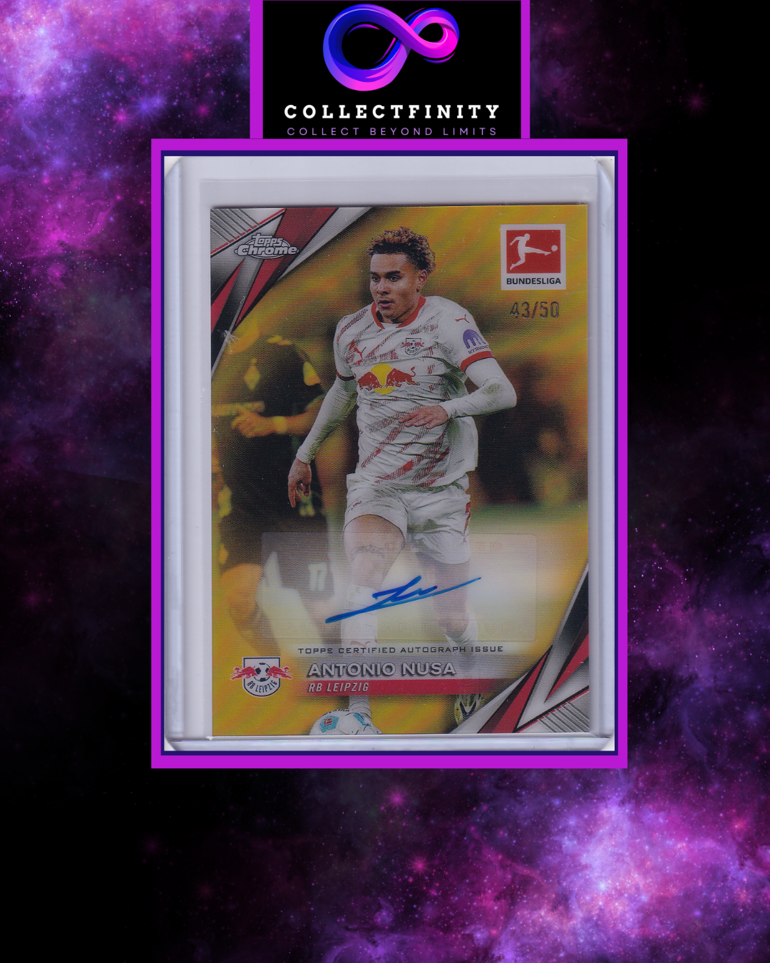 2024-25 Topps Chrome Bundesliga Antonio Nusa Autograph /50