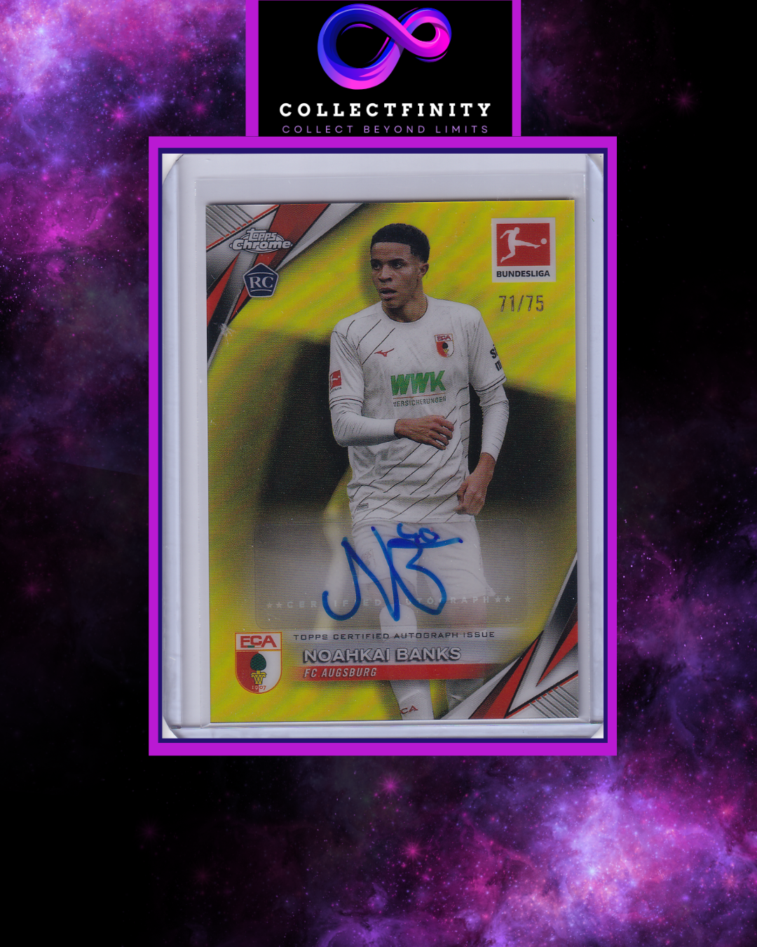2024-25 Topps Chrome Bundesliga Noahkai Banks Autograph /75