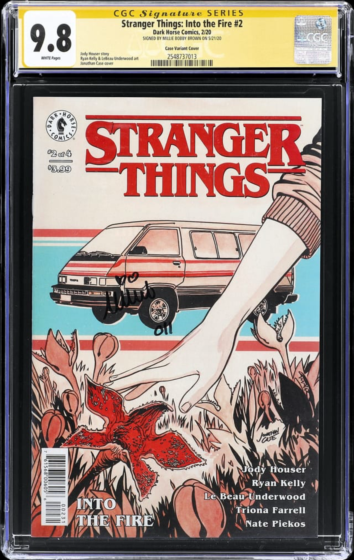 Stranger Things: Into the Fire #2 - CGC 9.8 Autographed Comic - Signed by Eleven